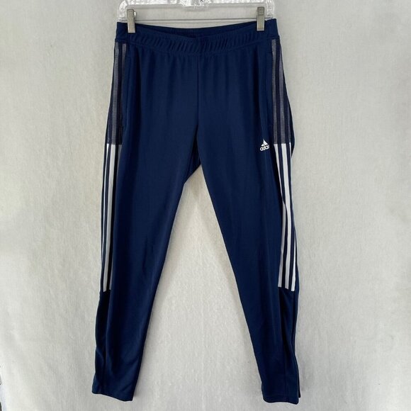 adidas Pants - Adidas Track Pants Mens S Blue & White 3-Stripe Primegreen Aeroready Tapered